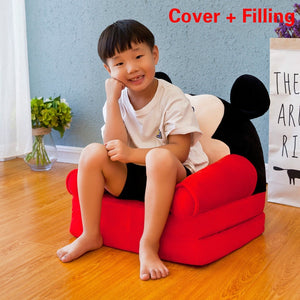 Disassembled Washed Kids Sofa Fashion Children Sofa Folding Cartoon Cute Baby Mini Sofa Kindergarten Baby Seat Sofa with Filling