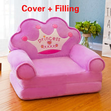 Load image into Gallery viewer, Disassembled Washed Kids Sofa Fashion Children Sofa Folding Cartoon Cute Baby Mini Sofa Kindergarten Baby Seat Sofa with Filling
