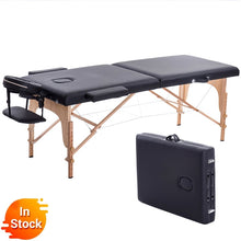 Load image into Gallery viewer, Folding Beauty Bed 180cm length 60cm width Professional Portable Spa Massage Tables Foldable with Bag Salon Furniture Wooden
