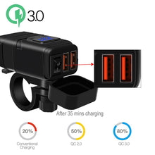 Load image into Gallery viewer, New Upgrade Practical Motorcycle Quick Charger 12V SAE to USB Adapter with Voltmeter On Off Switch Wholesale Quick delivery CSV
