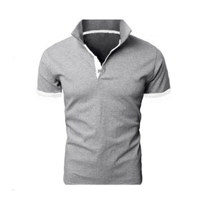 Summer short Sleeve Polo Shirt men Turn-over Collar fashion casual Slim Breathable Solid Color Business polos TJWLKJ