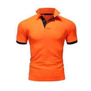 Summer short Sleeve Polo Shirt men Turn-over Collar fashion casual Slim Breathable Solid Color Business polos TJWLKJ