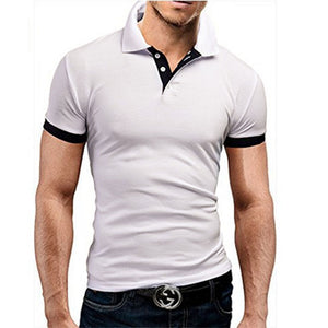 Summer short Sleeve Polo Shirt men Turn-over Collar fashion casual Slim Breathable Solid Color Business polos TJWLKJ