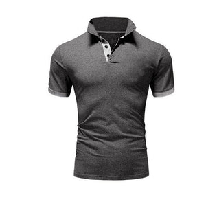 Summer short Sleeve Polo Shirt men Turn-over Collar fashion casual Slim Breathable Solid Color Business polos TJWLKJ