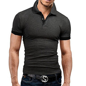 Summer short Sleeve Polo Shirt men Turn-over Collar fashion casual Slim Breathable Solid Color Business polos TJWLKJ