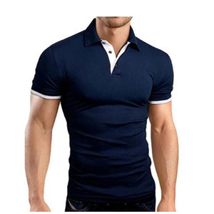 Summer short Sleeve Polo Shirt men Turn-over Collar fashion casual Slim Breathable Solid Color Business polos TJWLKJ