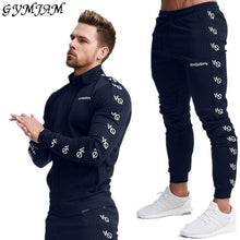 Load image into Gallery viewer, Cotton men&#39;s sportswear casual outdoor streetwear men&#39;s clothing jogger fashion fitness jacket trousers
