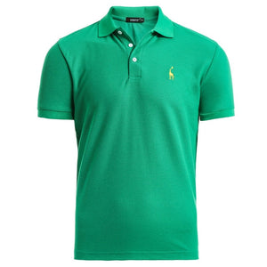 NEGIZBER nouveau homme Polo hommes décontracté cerf broderie coton Polo chemise hommes à manches courtes haute quantité polo hommes