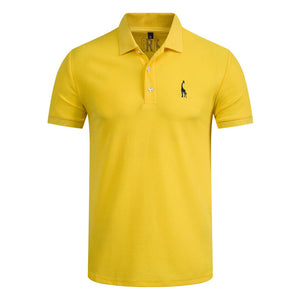 NEGIZBER nouveau homme Polo hommes décontracté cerf broderie coton Polo chemise hommes à manches courtes haute quantité polo hommes