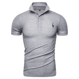 NEGIZBER nouveau homme Polo hommes décontracté cerf broderie coton Polo chemise hommes à manches courtes haute quantité polo hommes