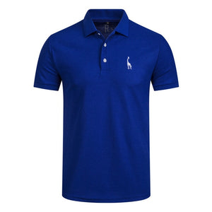 NEGIZBER nouveau homme Polo hommes décontracté cerf broderie coton Polo chemise hommes à manches courtes haute quantité polo hommes