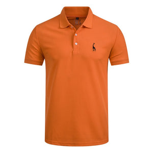 NEGIZBER nouveau homme Polo hommes décontracté cerf broderie coton Polo chemise hommes à manches courtes haute quantité polo hommes