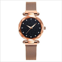 Load image into Gallery viewer, Top Brand Star Watch For Women Rose Gold Mesh Magnet Starry Sky Quartz Wristwatch Gradient Ladies Wrist Watches relogio feminino
