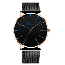 Load image into Gallery viewer, 2020 Minimalist Men&#39;s Fashion Ultra Thin Watches Simple Men Business Stainless Steel Mesh Belt Quartz Watch Relogio Masculino
