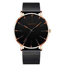 Load image into Gallery viewer, 2020 Minimalist Men&#39;s Fashion Ultra Thin Watches Simple Men Business Stainless Steel Mesh Belt Quartz Watch Relogio Masculino
