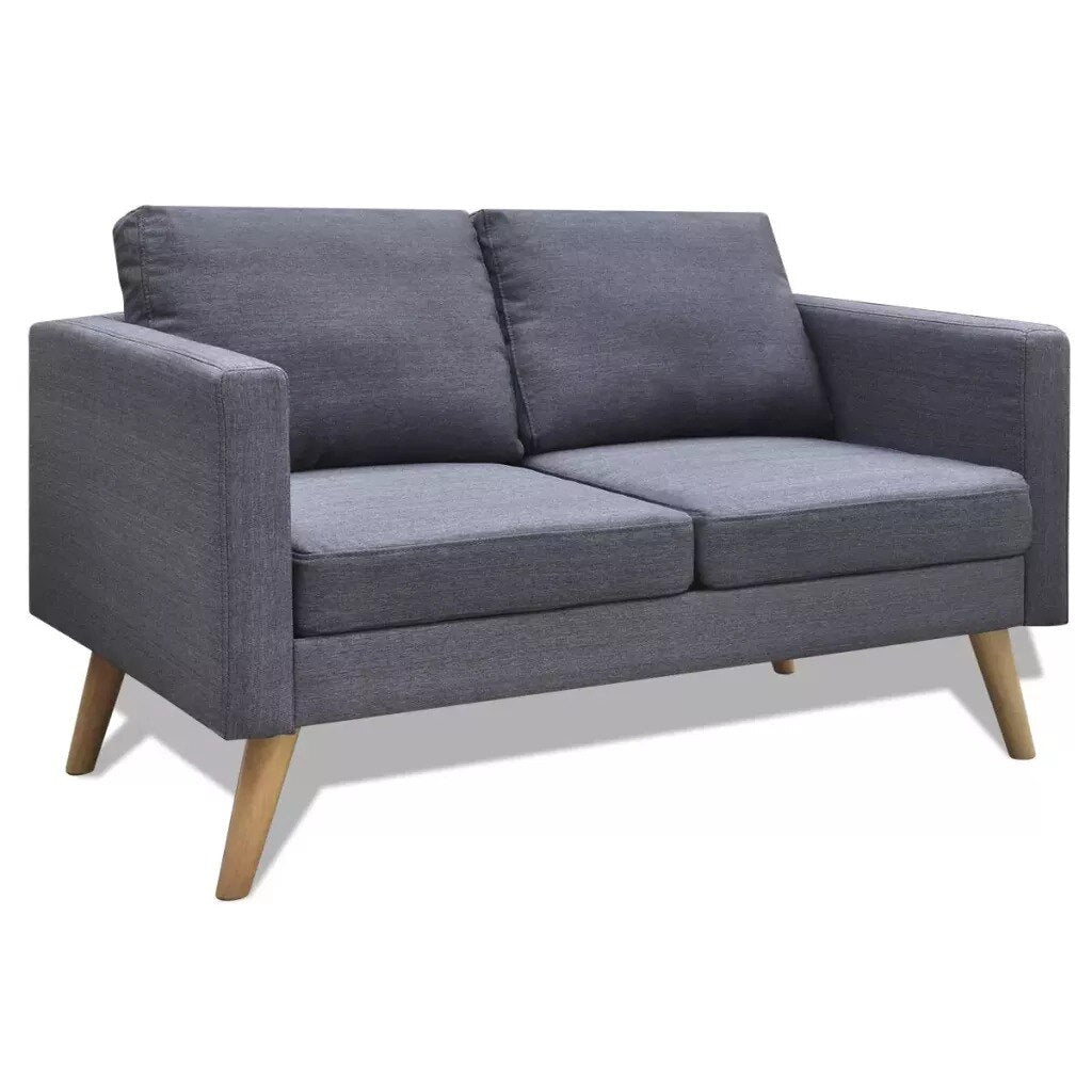 VidaXL 2 Seater Sofa Fabric Dark Gray 242220